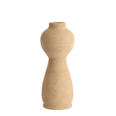 Vase deco Ø13x34 cm YECLA ceramics light peach