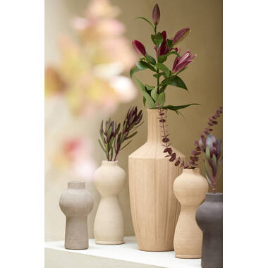 Vase deco Ø13x34 cm YECLA ceramics light peach