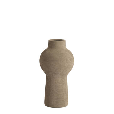 Vase deco Ø13,5x27,5 cm YECLA ceramics taupe
