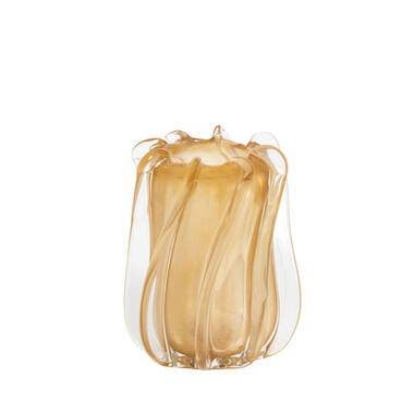 Vase Ø18,5x23 cm MIROLA glass milky beige