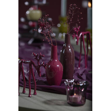Vase deco Ø8x19 cm JAVIER shiny burgundy