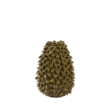 Vase deco Ø25x35 cm RUNCU ceramics olive green-brown
