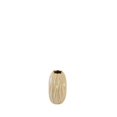 Vase deco 25x14x27 cm PODURI ceramics light brown