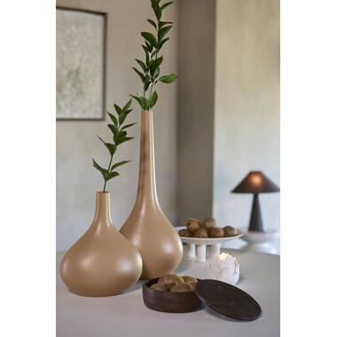 Vase deco 24,5x16,5x55 cm LINETA caramel-sand