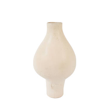 Vase deco Ø24x40,5 cm ZAROTI ceramics cream