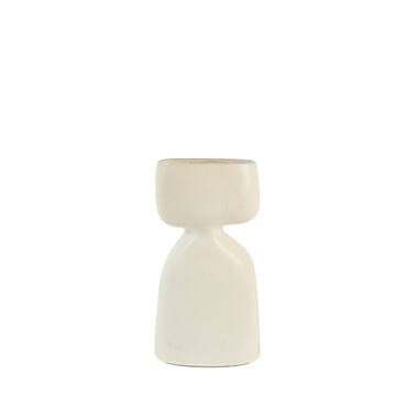 Vase deco 22,5x14x41 cm DAVITO ceramics cream