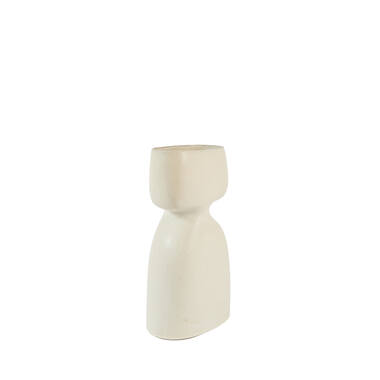 Vase deco 22,5x14x41 cm DAVITO ceramics cream