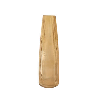 Vase Ø15x49,5 cm FARENZO glass amber