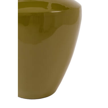 Vase deco Ø28x29 cm CALZO shiny olive green