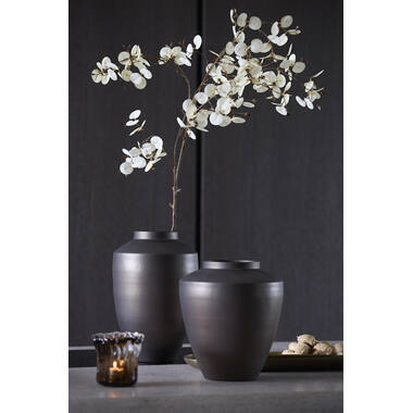 Vase deco Ø24x36 cm CALZO matt brown-bronze