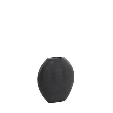 Vaas deco 29,5x8x31,5 cm SKELD zwart