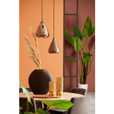 Vaas deco 39x11x40 cm SKELD zwart