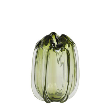 Vaas Ø21x30 cm MURELA glas olijf groen