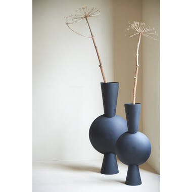 Vaas deco 37,5x22x81 cm KAVANDU mat zwart