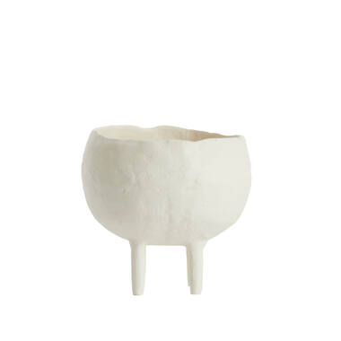 Vaas deco Ø16x14,5 cm MUXIA crème
