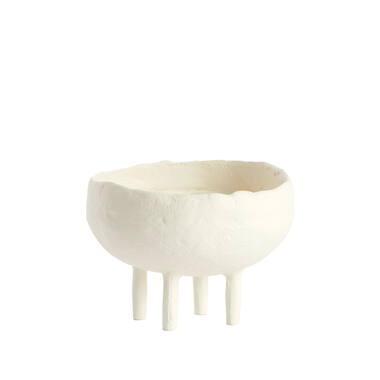 Vaas deco Ø17,5x12 cm MUXIA crème
