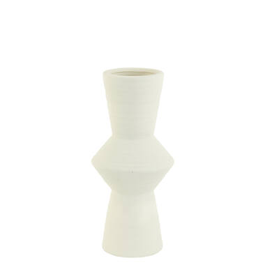 Vaas deco Ø18,5x40,5 cm AYLA keramiek crème