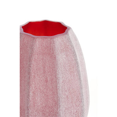 Vase Ø17x23,5 cm BRADLEY glass burgundy