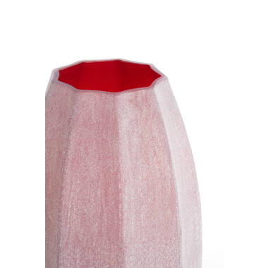 Vase Ø23x38 cm BRADLEY glass burgundy