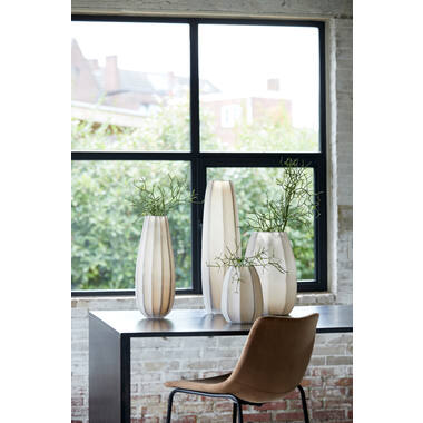 Vaas Ø23x38 cm BRADLEY glas licht bruin