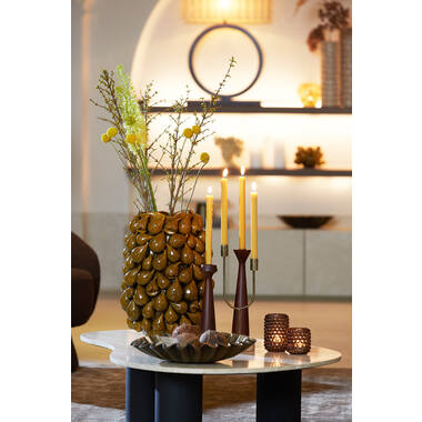 Vaas deco 35x33x47 cm NATALIA keramiek geel-bruin