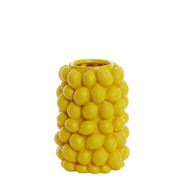 Vaas deco Ø23,5x33 cm LEMON geel