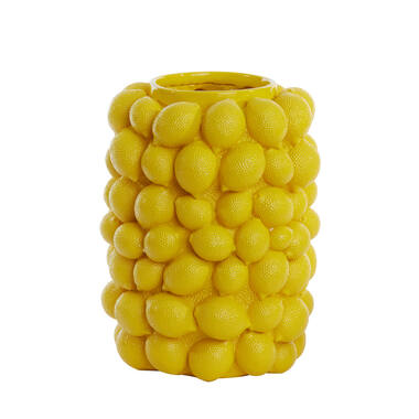 Vaas deco Ø31x41 cm LEMON geel