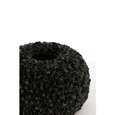 Vaas deco Ø47,5x30 cm PHYLIA mat zwart