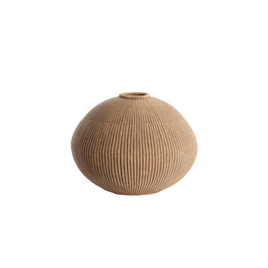 Vaas deco Ø35x26,5 cm VALERIE licht bruin