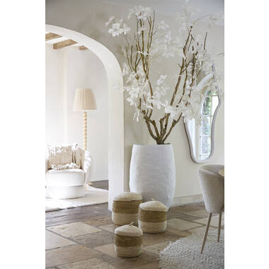 Vaas deco Ø59x90 cm TINGRI crème