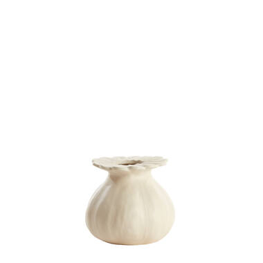 Vaas deco Ø14x13 cm REWA keramiek crème