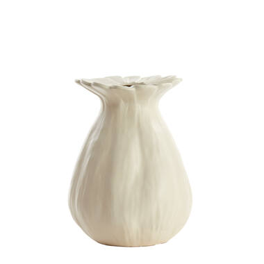Vaas deco Ø19,5x25 cm REWA keramiek crème