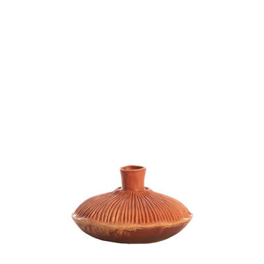 Vase deco Ø19x11 cm NEIRA ceramics brown-orange