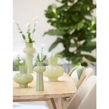 Vase Ø22,5x24 cm KORTOSI glass mint green
