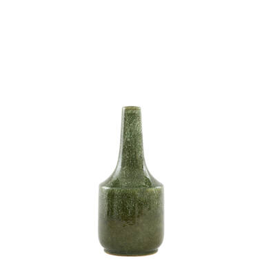 Vase deco Ø13x28,5 cm TEZU ceramics shiny dark green