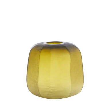 Vaas Ø33x32 cm PACENGO geel-olijf groen