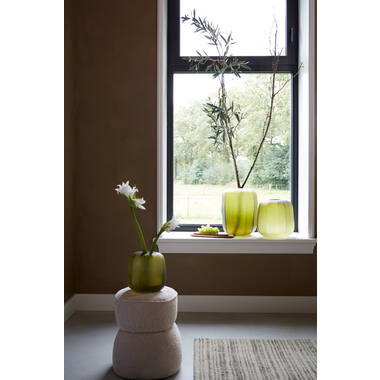 Vaas Ø23x24 cm PACENGO geel-olijf groen
