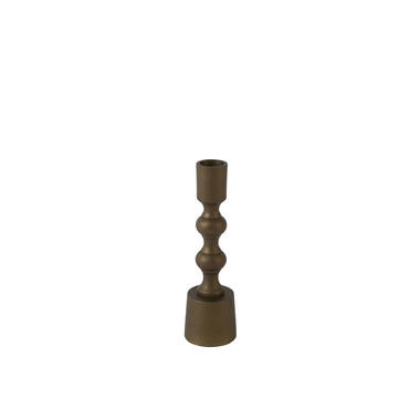 Candle stick Ø4,5x16 cm BABIMO matt brown-bronze