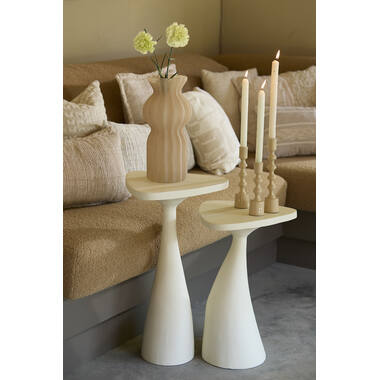 Candle stick Ø4,5x16 cm BABIMO shiny sand