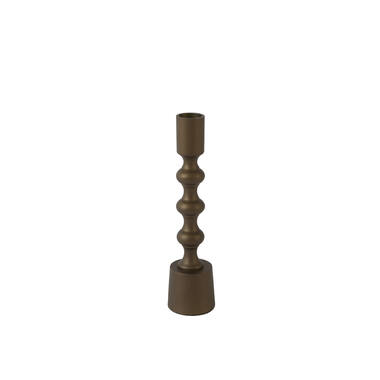 Candle stick Ø4,5x20 cm BABIMO matt brown-bronze