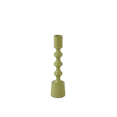Candle stick Ø4,5x20 cm BABIMO shiny light green