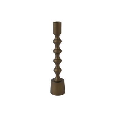 Candle stick Ø4,5x24 cm BABIMO matt brown-bronze