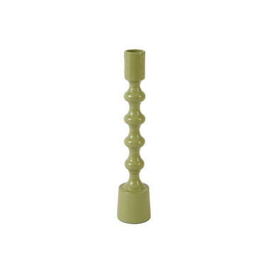 Candle stick Ø4,5x24 cm BABIMO shiny light green