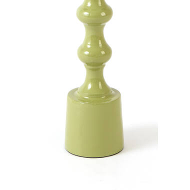 Candle stick Ø4,5x24 cm BABIMO shiny light green