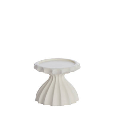 Kaarsenhouder Ø9x7,5 cm SIDARI crème