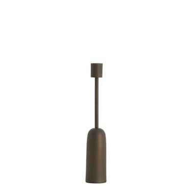 Candle stick Ø5x28 cm YASILO brown-bronze