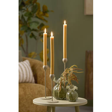Candle stick Ø8,5x25 cm SAMUI taupe