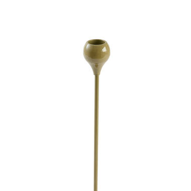 Candle stick Ø8,5x25 cm SAMUI olive green