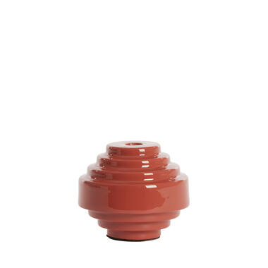 Candle stick Ø13x10,5 cm WANHATI shiny coral