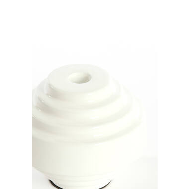 Candle stick Ø13x10,5 cm WANHATI shiny white